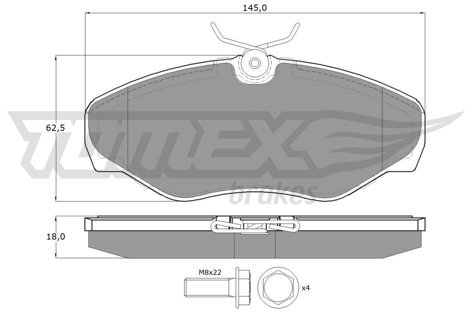 Sada brzdových platničiek kotúčovej brzdy TOMEX Brakes